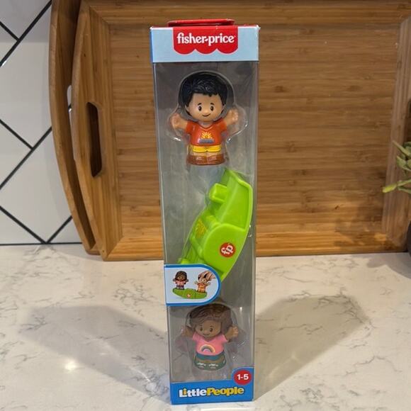 Fisher Price Little People Figures 3pc Set Outdoor Play Seesaw people of color - Picture 1 of 6
